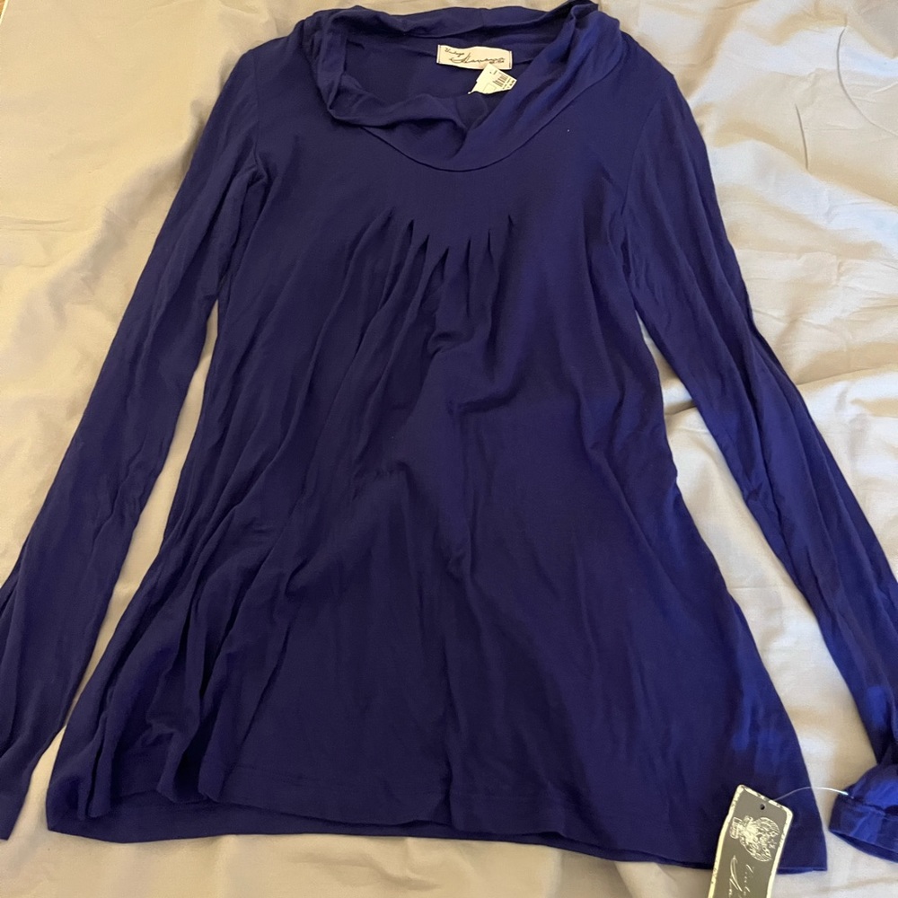 Vintage Havana blue long sleeve blouse